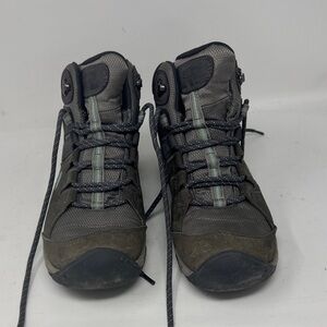 Keen Gray & Ocean Steens Mid Height Leather Waterproof Hiking Boots Size 8.5